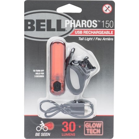 Bell Sports Bell Sports Pharos 150 Plastic Bicycle Tail Light Black/Red 7133309
